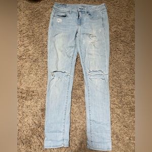 American Eagle Light-wash Distressed Jeans